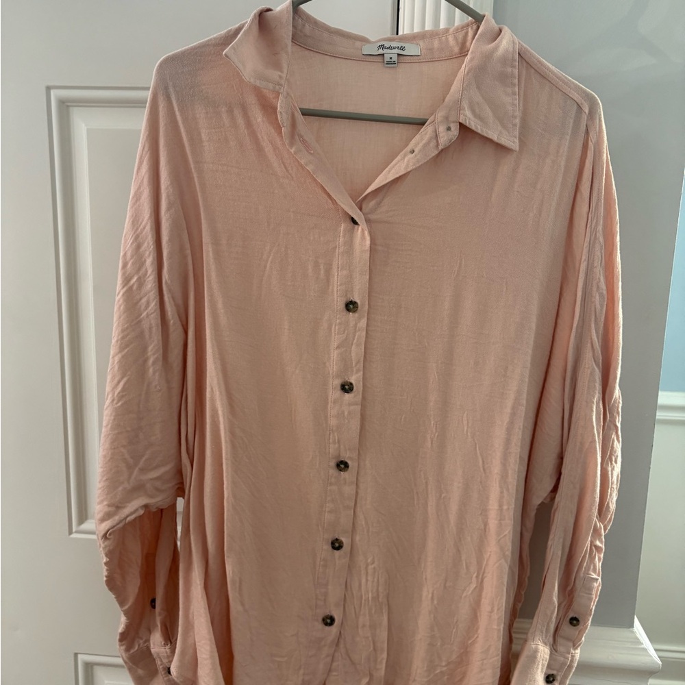 Madewell Light Pink Button-up Blouse